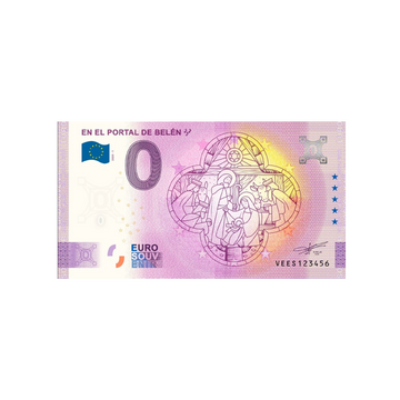 Souvenir -ticket van nul naar euro - in El Portal de Belen - Spanje - 2020