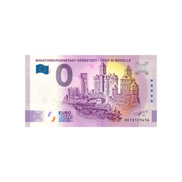Souvenir -Ticket von null Euro - Miniaturbürgenstadt Gerstedt - über 40 Modell - Deutschland - 2021