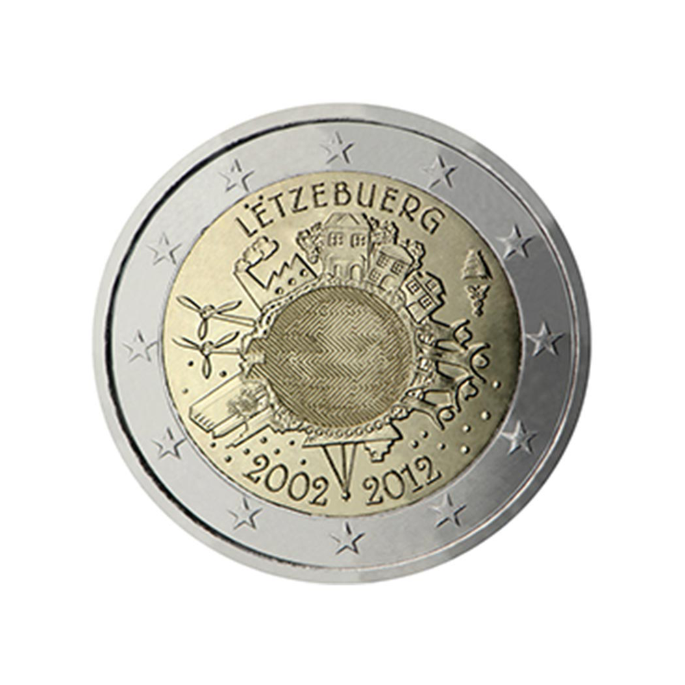 Luxemburg 2012 - 2 Euro Gedenk - 10 Jahre der Euro