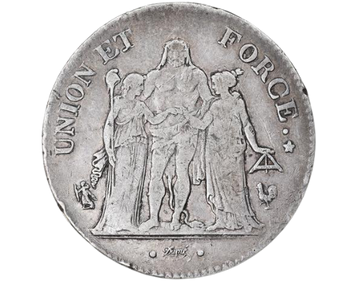 Monnaie France Union et Force - 5 Francs - Argent