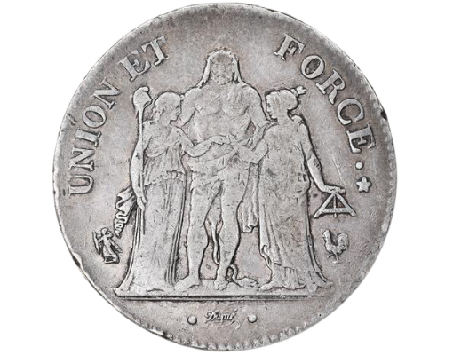 Monnaie France Union et Force - 5 Francs - Argent