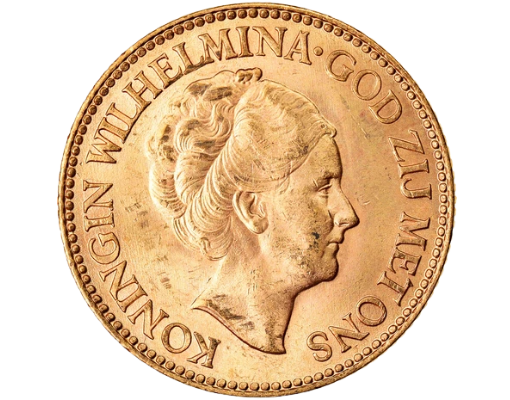 Holanda Moeda - Wilhelmina I 10 Gulden - 1932