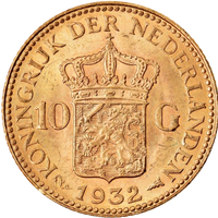 Niederlande Währung - Wilhelmina I 10 Gulden - 1932