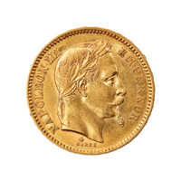 20 franchi oro - Napoleone III "Laurée Head"
