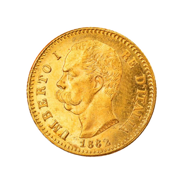 Gold currency - Italy 20 Read umberto i