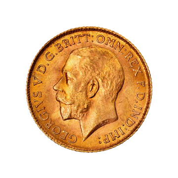 Gouden valuta-Great Groot-Brittannië-George v 1/2 soeverein