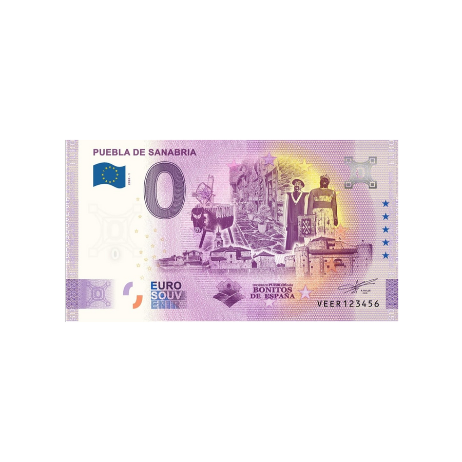 Souvenir -Ticket von Null bis Euro - Puebla de Sanabria - Spanien - 2020