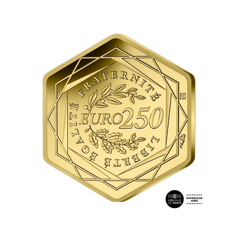 Jeux Olympiques de Paris 2024 - 250€ Or - Hexagonal