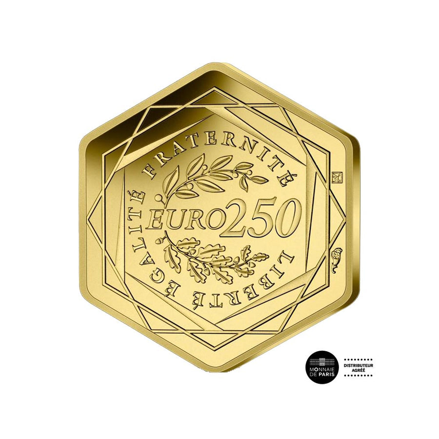 Paris Olympic Games 2024 - 250 € oro - esagonale