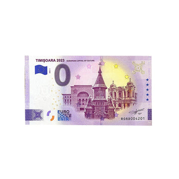 Souvenir ticket from zero to Euro - Timisoara 2023 - Romania - 2022