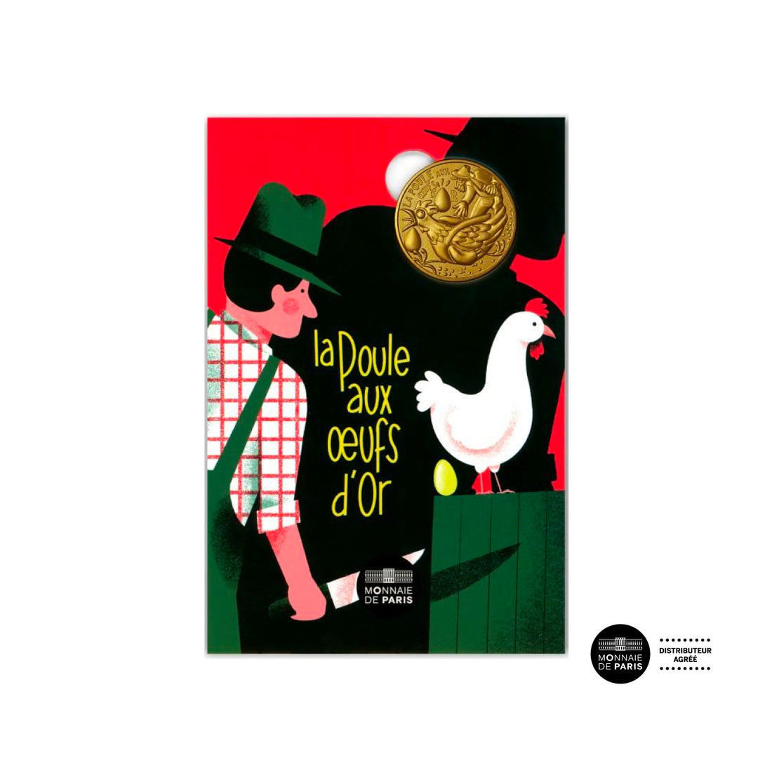 Cartão de galinha de ovo dourado - Jean de la Fontaine - 2021