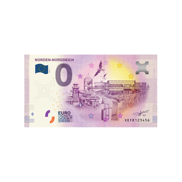 ⁣⁢Zero Euro Souvenir Banknote - Norden-Norddeich - Germany - 2019⁤⁣