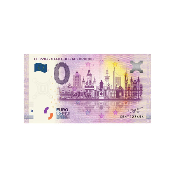 ⁣⁢Null-Euro-Souvenirschein - Leipzig-Stadt des Aufbruchs - Deutschland - 2019⁤⁣