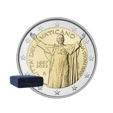 Vaticano - 2 Euro Commemorative - 150 ° anniversario della nascita di Papa Paolo VI - BE 2022