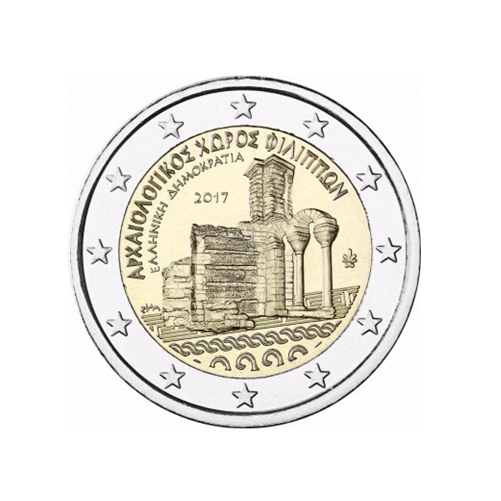 Grécia 2017 - 2 Euro comemorativo - "sítio arqueológico de Philippes" - BU