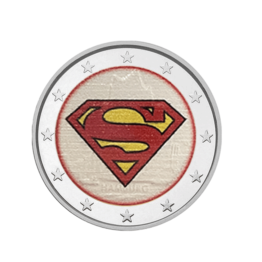 Superhero - 2 Euro commemorative - Colorized