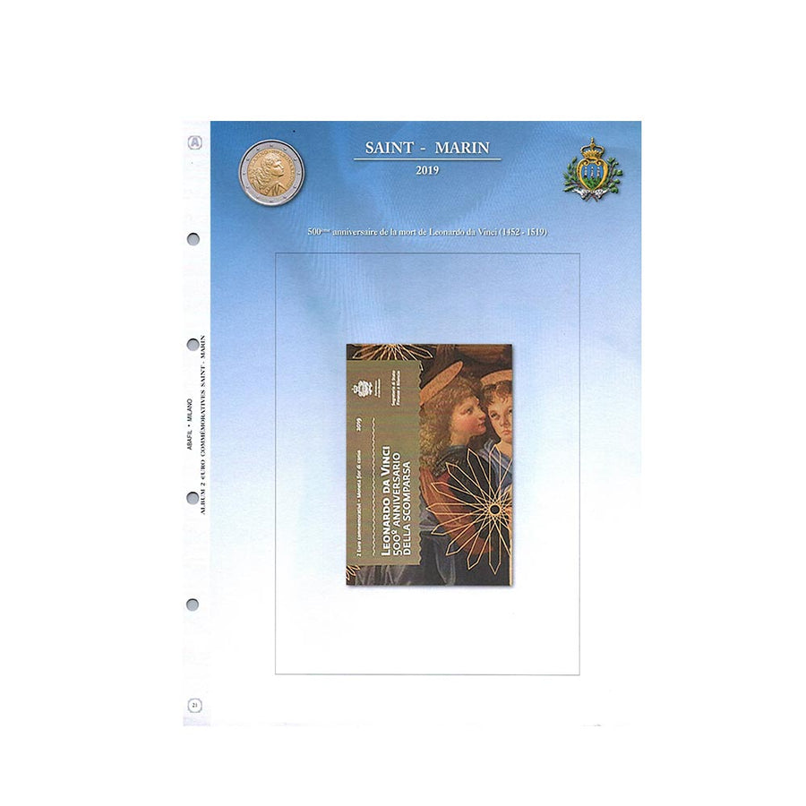 Album de folhas 2004 a 2022 - 2 euros comemorativo - Saint Marin