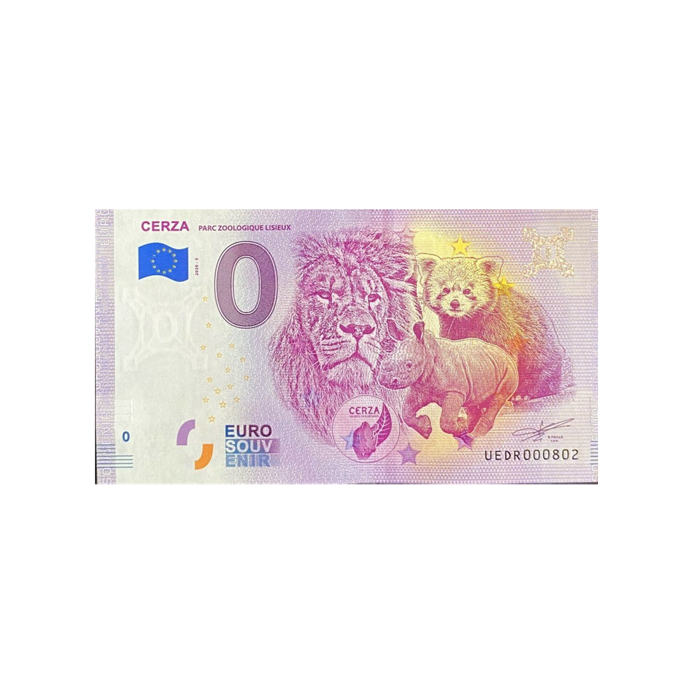 Souvenir -Ticket von Null bis Euro - Cerza - Frankreich - 2020