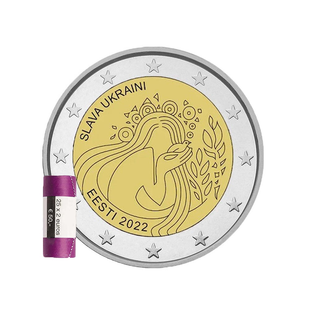 Estonie 2022 - 2 Euro Commémorative - Gloire à l'Ukraine