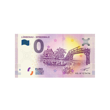 Souvenir -ticket van Zero Euro - Lübbrenau -Spreewald - Duitsland - 2019