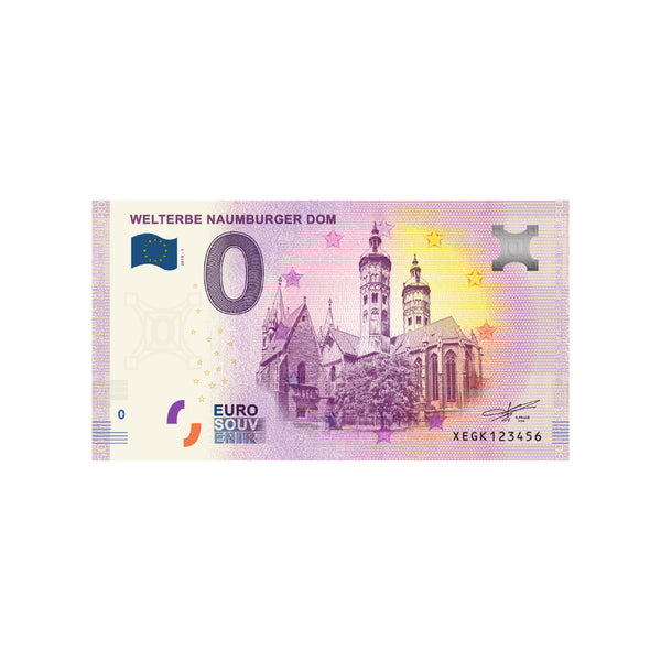 ⁣⁢Suvenírová bankovka nula eur - Welterbe Naumburger Dom - Nemecko - 2019⁤⁣