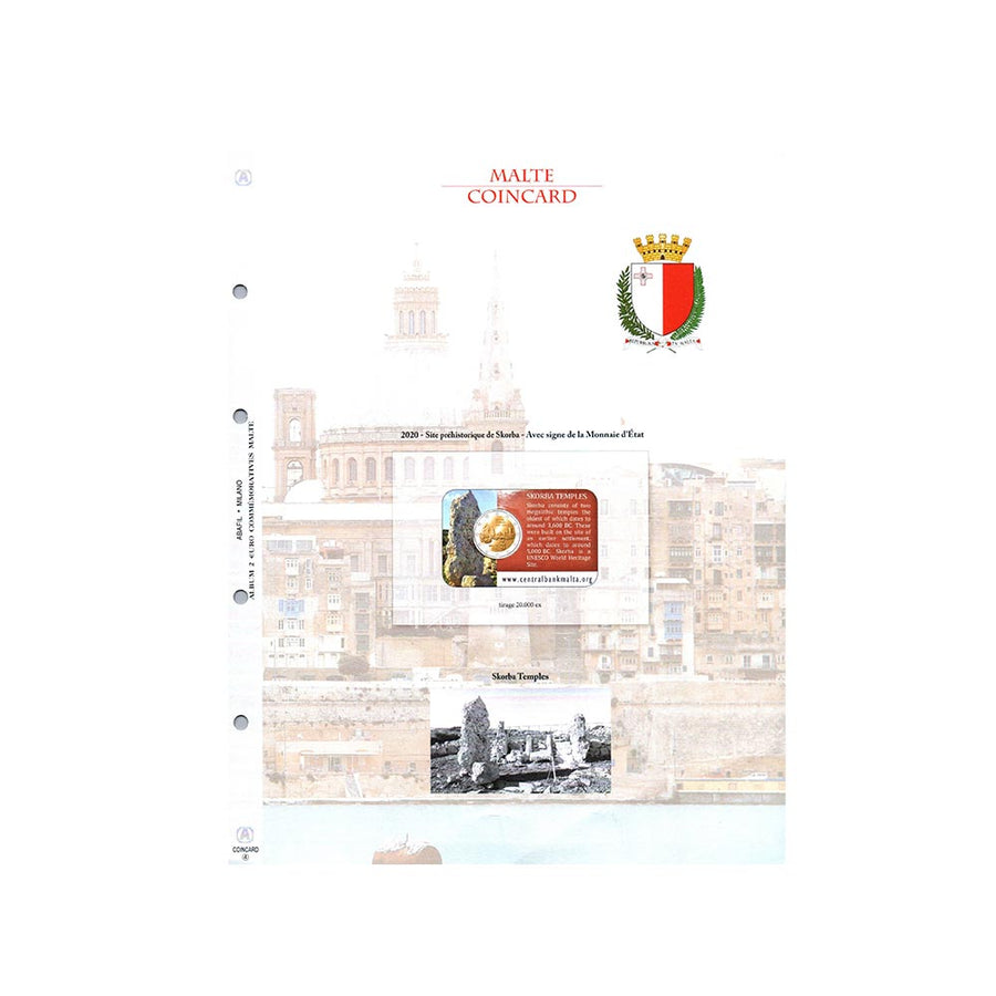 Album de folhas 2009 em 2022 - 2 euros comemorativo - Malta