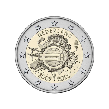 Paesi Bassi 2012 - 2 Euro Commemorative - 10 ° anniversario dell'euro