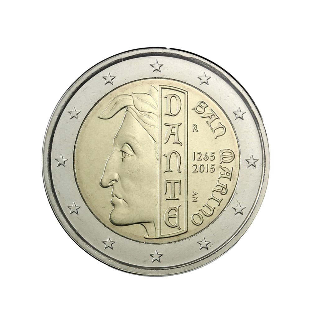 Saint -Marin 2015 - 2 Euro commemorative - Dante Alighieri - BU