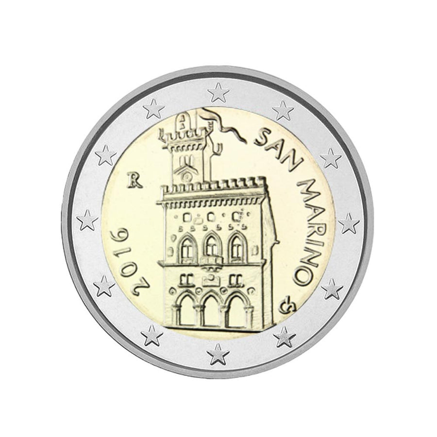 Saint Marin 2016 - 2 Euro Commémorative - Palais du Gouvernement