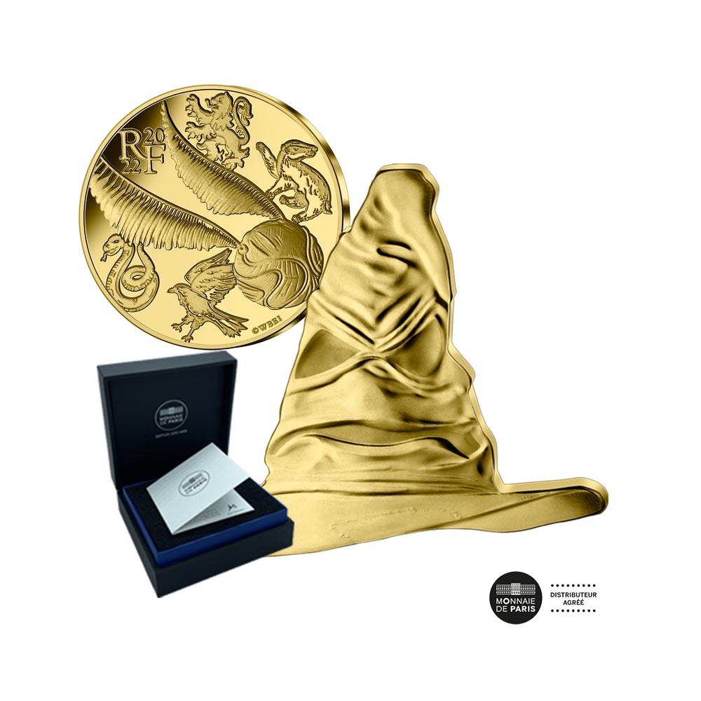 lot harry potter 2 monnaies 200 euro et 5 euro or be 2022