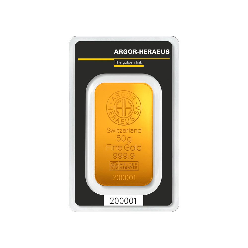Lingot von 50 Gramm - Gold 999%