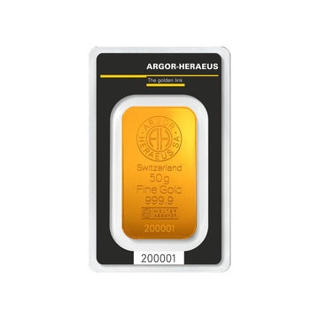 Lingot van 50 gram - goud 999%