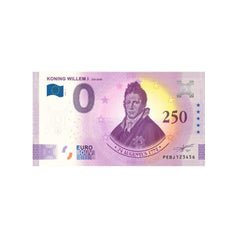 Billet souvenir de zéro euro - Koning Willem I - Pays-Bas - 2022