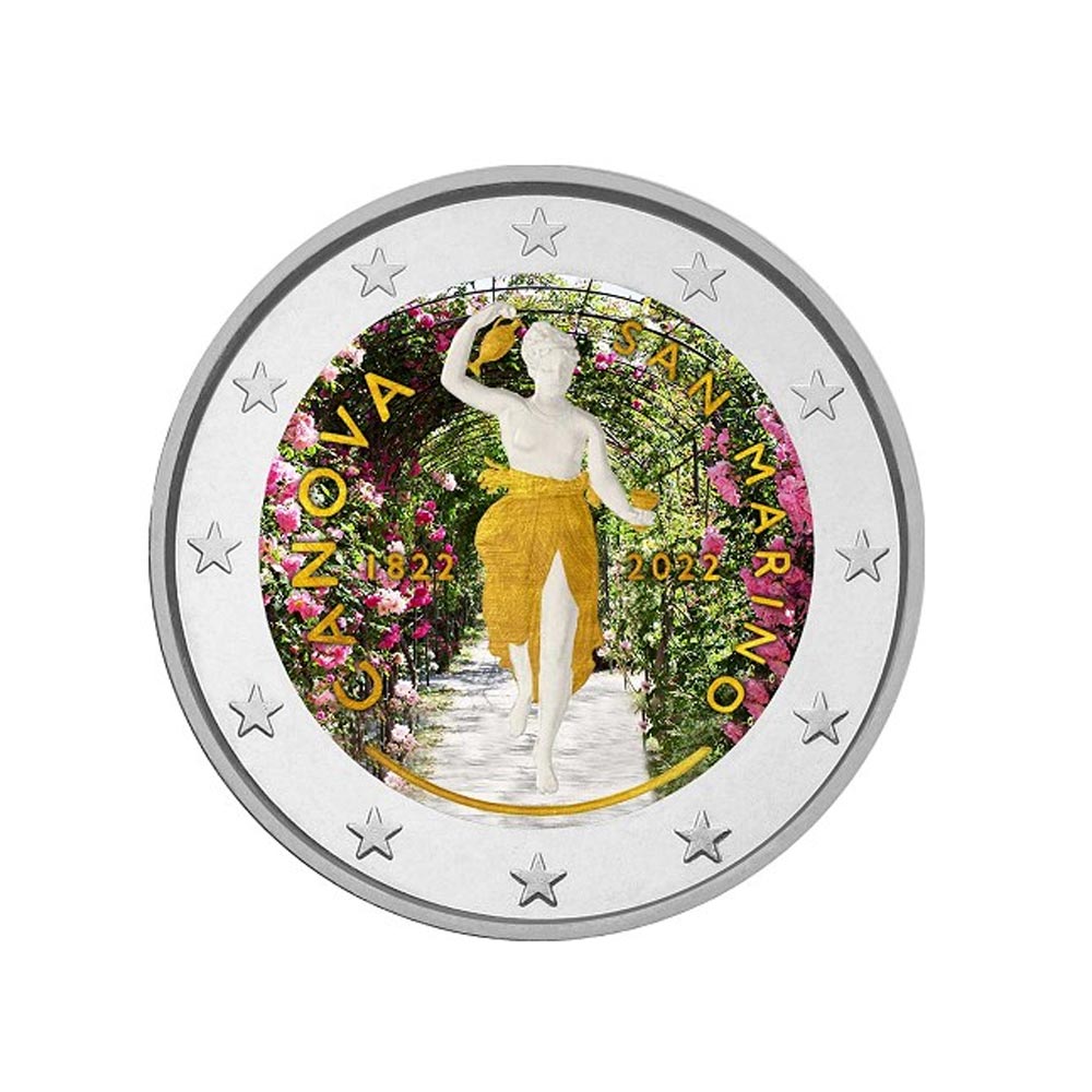 Saint-Marin 2022 - 2 Euro Commémorative - Canova - Colorisée #3