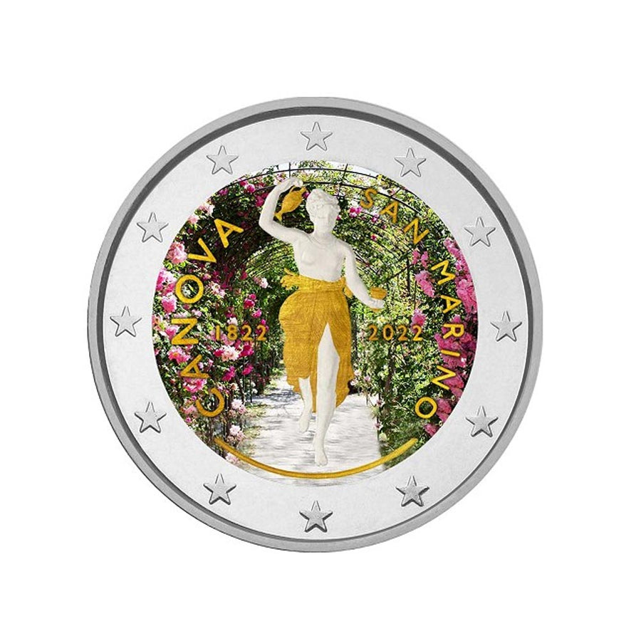 Saint-Marin 2022 - 2 Euro Commémorative - Canova - Colorisée #3