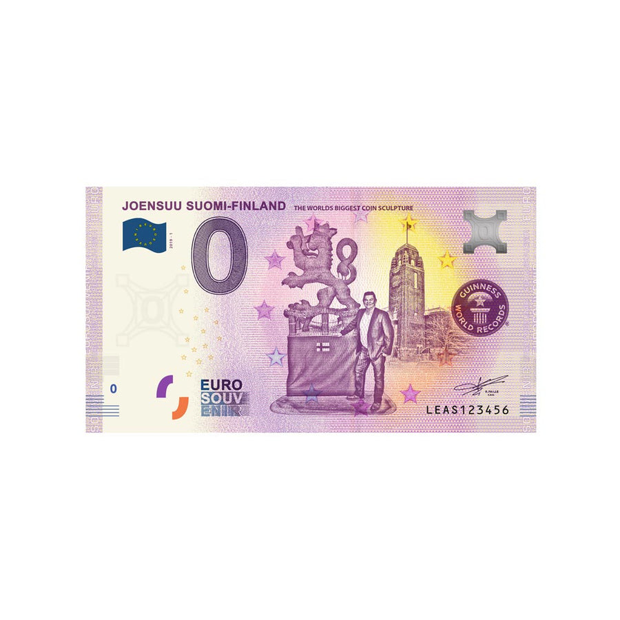 Billet souvenir de zéro euro - Joensuu Suomi - Finlande - 2019