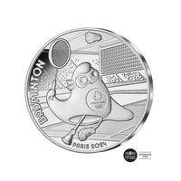 Paris 2024 Olympische Spiele - Badminton (9/9) - Währung von 10 € Geld - Welle 1