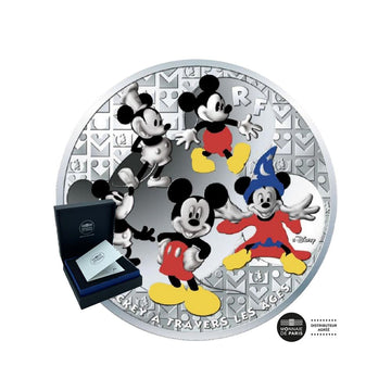Mickey im Laufe der Zeit - Münzen von 50 € Silber 5 Unzen - sein 2016