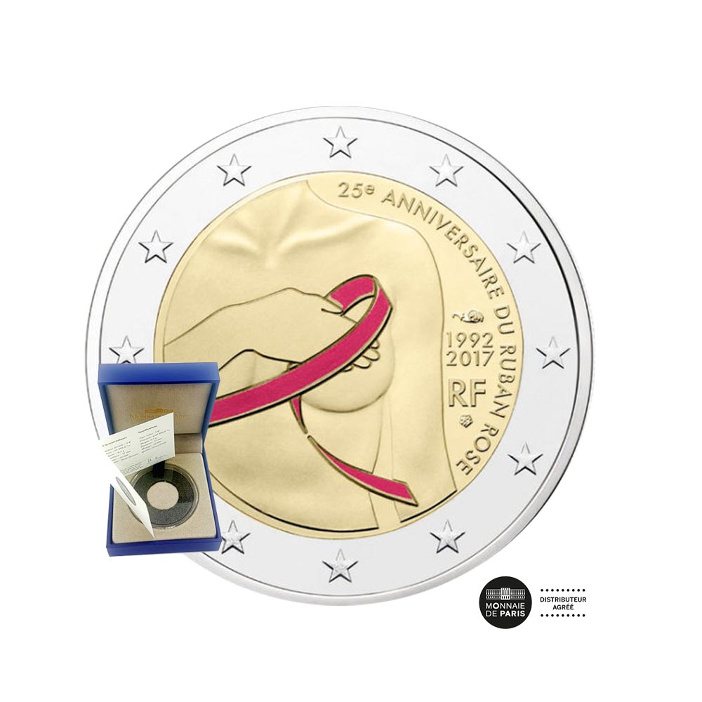 France 2017 - 2 Euro commemorative - 25th anniversary of the fight against breast cancer - BE