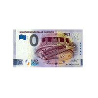 Bilhete de lembrança de zero euro - miniatur wunderland hamburgo 1 - Alemanha - 2023