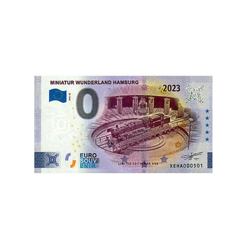 Souvenir ticket from zero euro - miniatur wunderland hamburg 1 - Germany - 2023