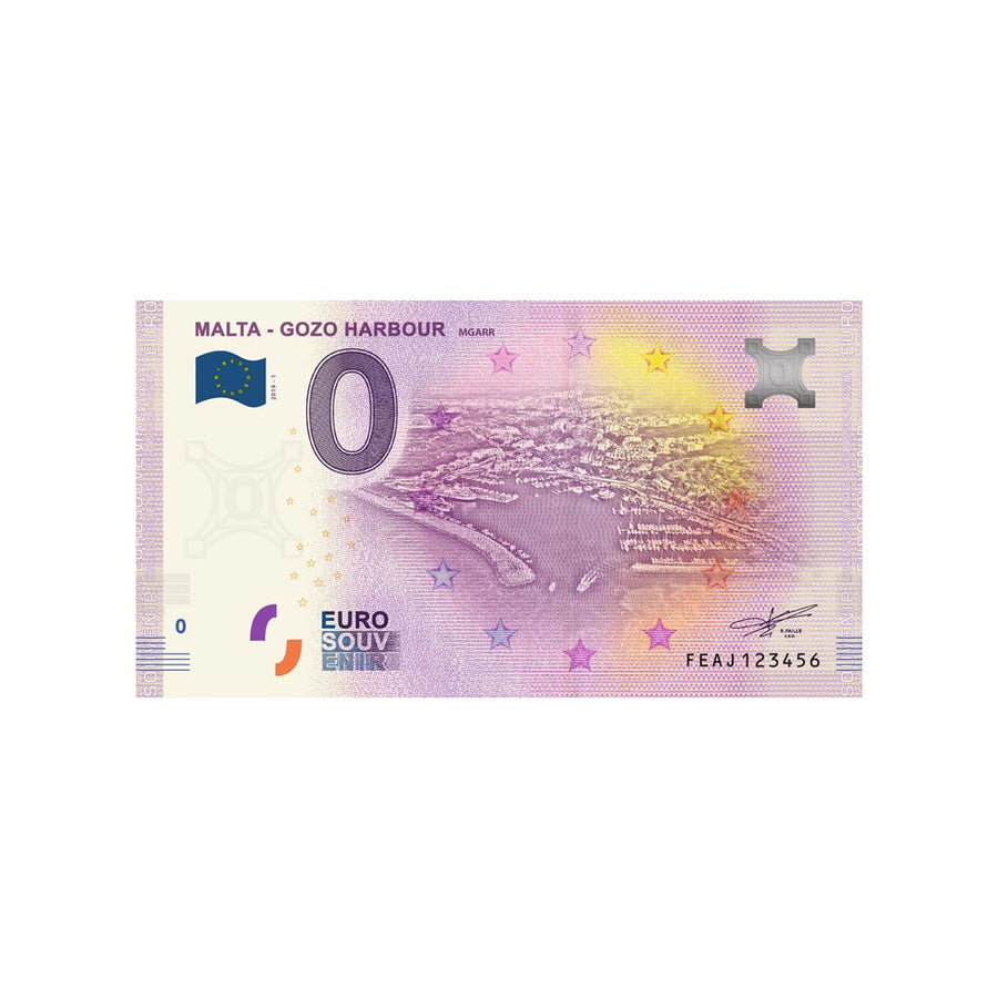 Billet souvenir de zéro euro - Gozo Harbour - Malte - 2019