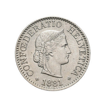 10 cents head of Libertas Switzerland 1879-2023