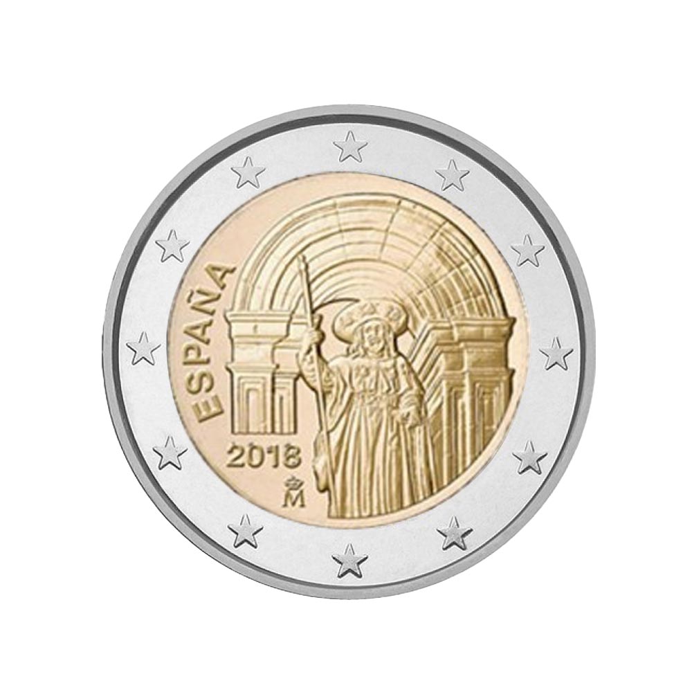 espagne 2018 2 euro saint jacques de compostelle