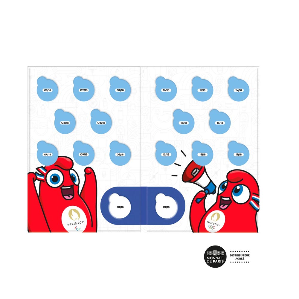 Collector box for currencies in gold and silver - Paris Olympic Games 2024