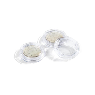Cápsulas para moedas Caps 50 pence, 27,3 mm, pacote de 10