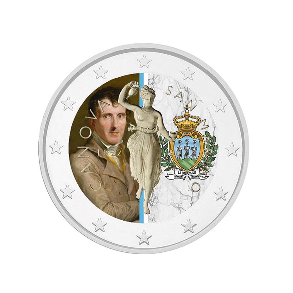 Saint -Marin 2022 - 2 Euro commemorative - Canova - Colorized #2