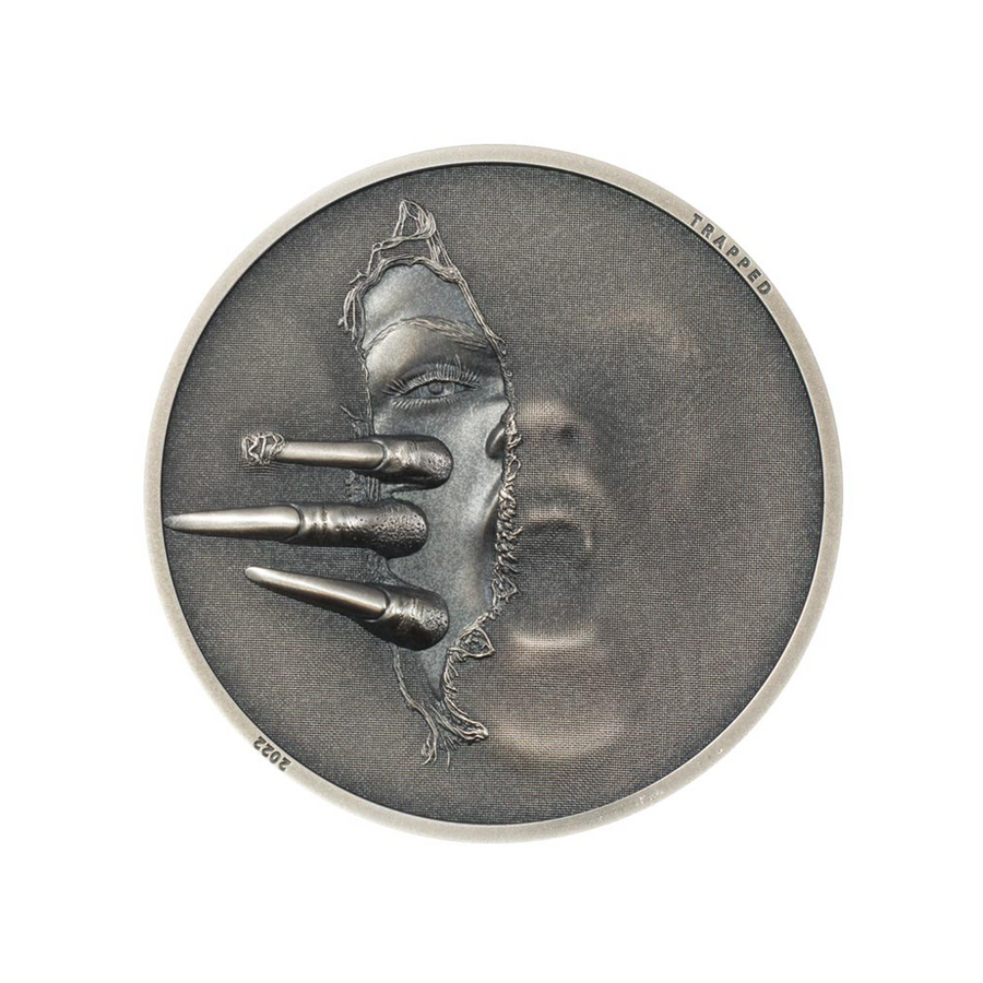 Gevangen - ongetrapt - 5 dollar - 1oz zilver 2022