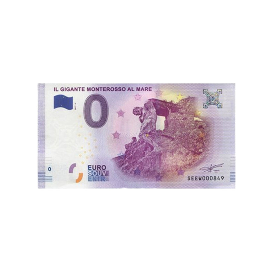 Billet souvenir de zéro euro - Il Gigante Monterosso Al Mare - Italie - 2017