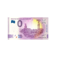 Bilhete de lembrança de zero euro - miniatur wunderland hamburgo 4 - Alemanha - 2023
